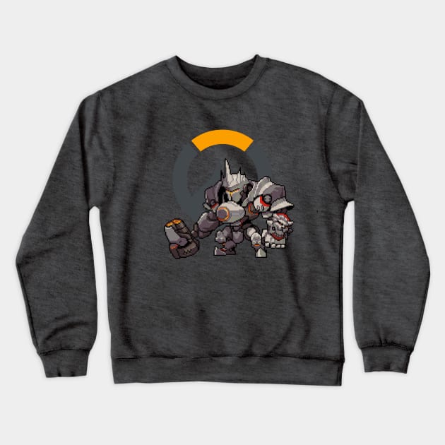 Overwatch - 16-Bit Reinhardt W/ Logo Crewneck Sweatshirt by wyckedguitarist